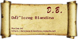 Délczeg Blandina névjegykártya